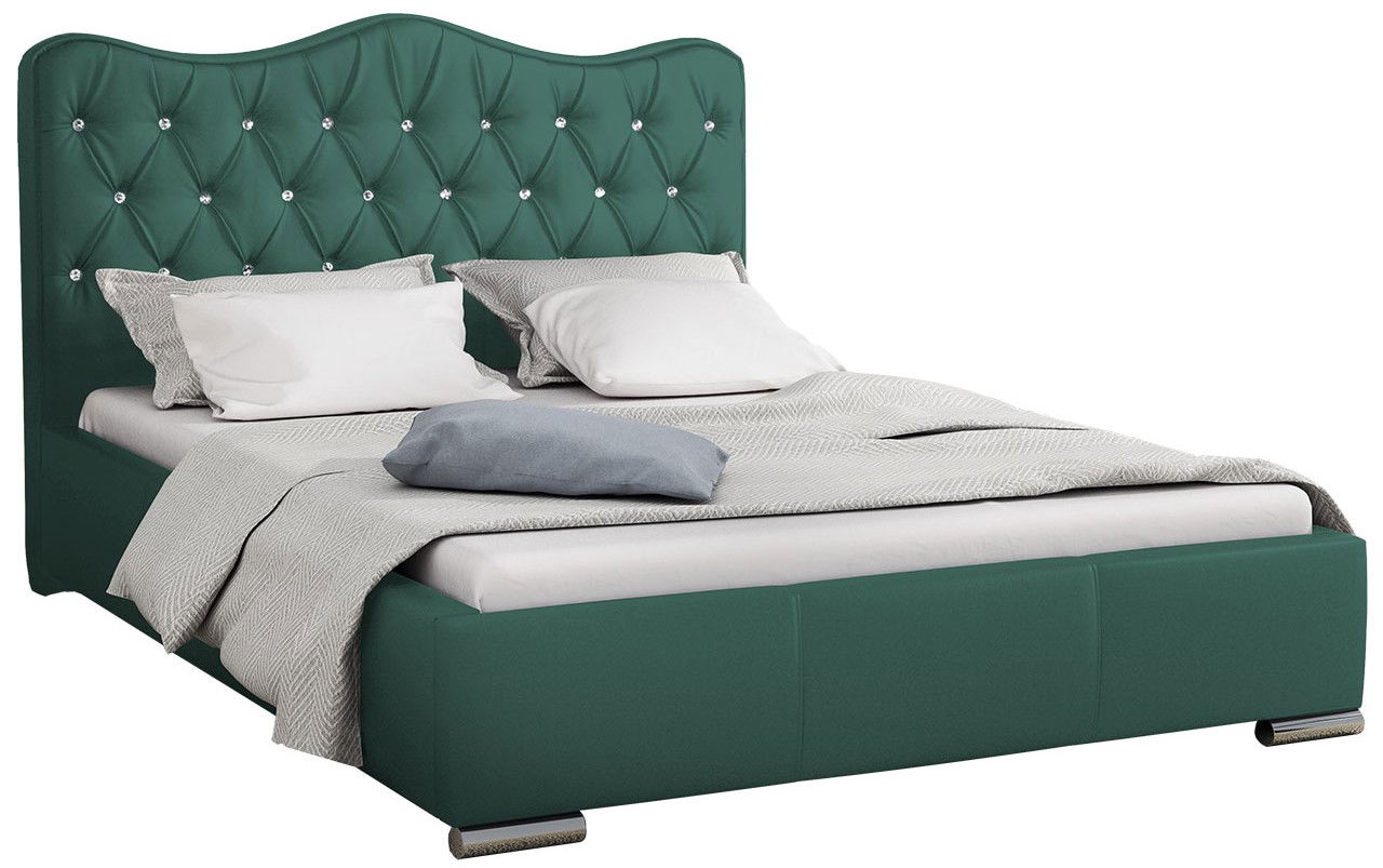 Επενδυμένο κρεβάτι Santorini-Prasino-180 x 200 1