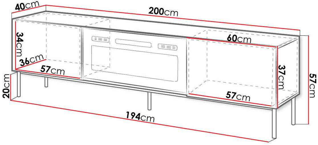 Έπιπλο τηλεόρασης Slide Plus 3