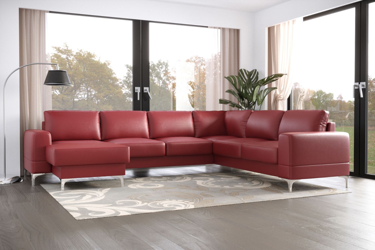 Γωνιακός καναπές Radial Max II LTHR 4