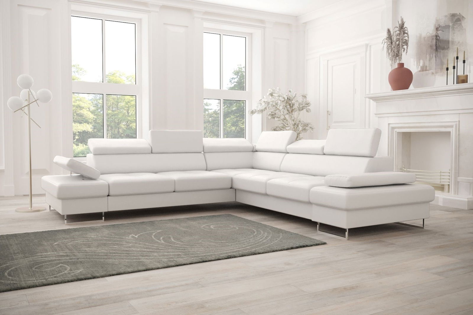 Γωνιακός καναπές Gelito Max LTHR 3