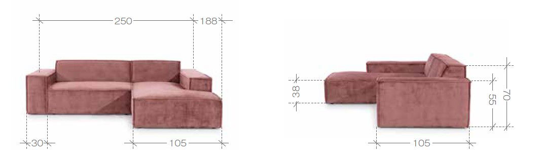 Γωνιακός καναπές Fubu 3