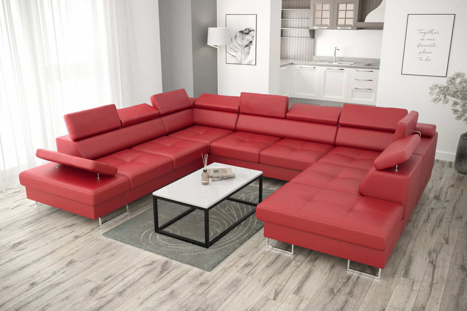 Γωνιακός καναπές Gelito Max I LTHR 6