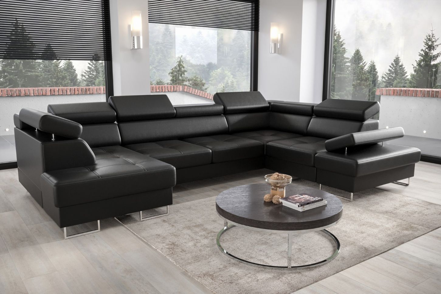 Γωνιακός καναπές Gelito Max II LTHR 4