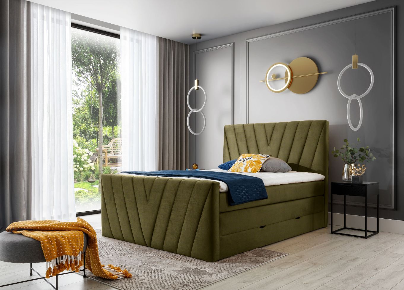 Επενδυμένο κρεβάτι Alba 6