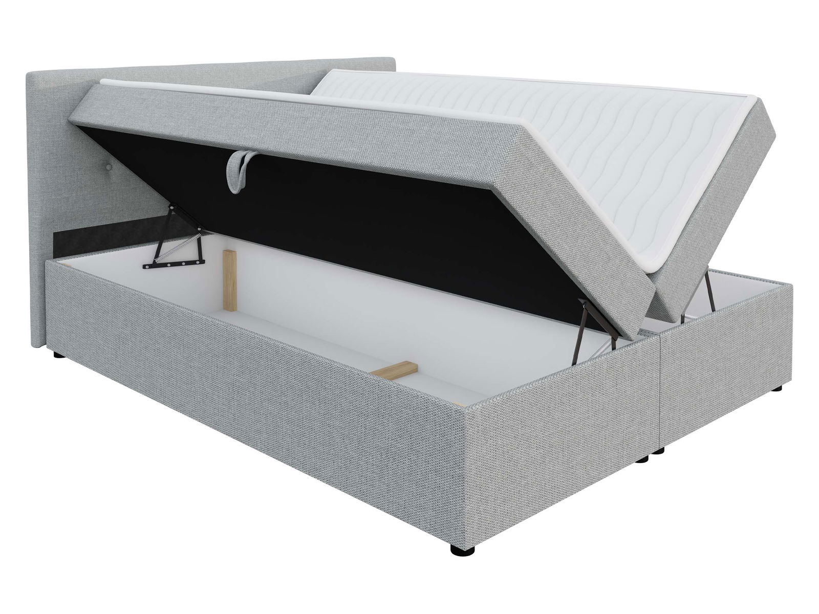 Επενδυμένο κρεβάτι Fado I με στρώμα και ανώστρωμα 6