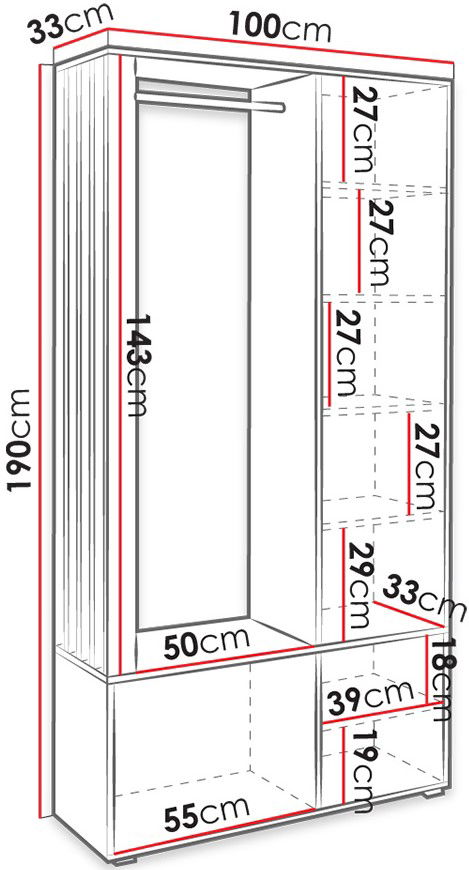 Γκαρνταρόμπα Milo 3