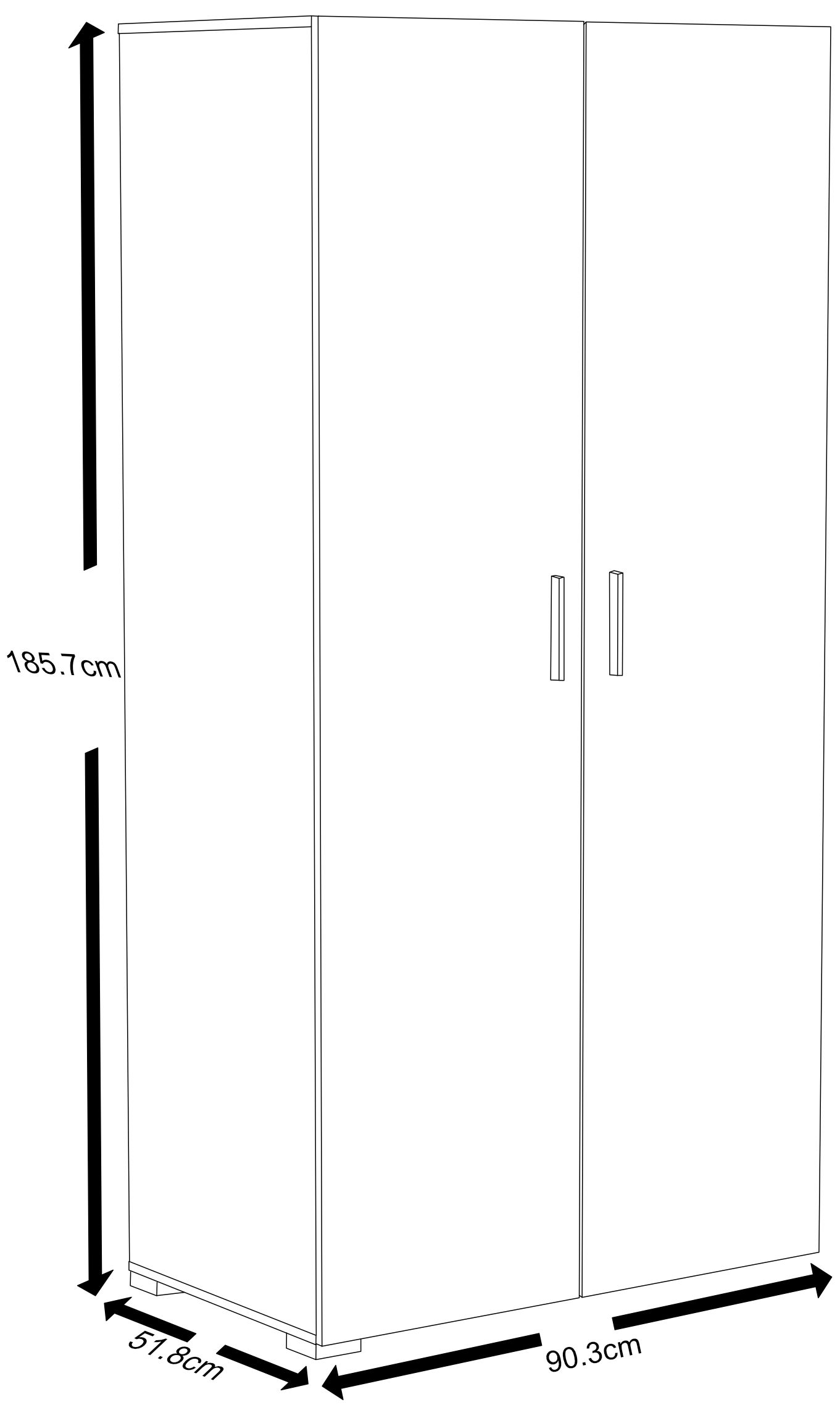 Ντουλάπα δίφυλλη Senna S 3