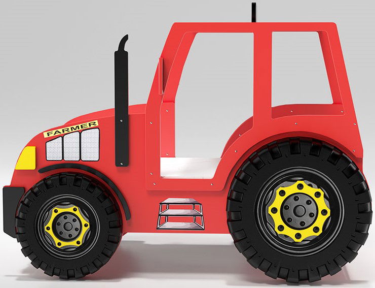 Κρεβάτι παιδικό Tractor-Kokkino 6