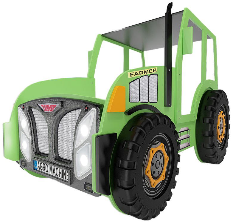 Κρεβάτι παιδικό Tractor-Prasino 1