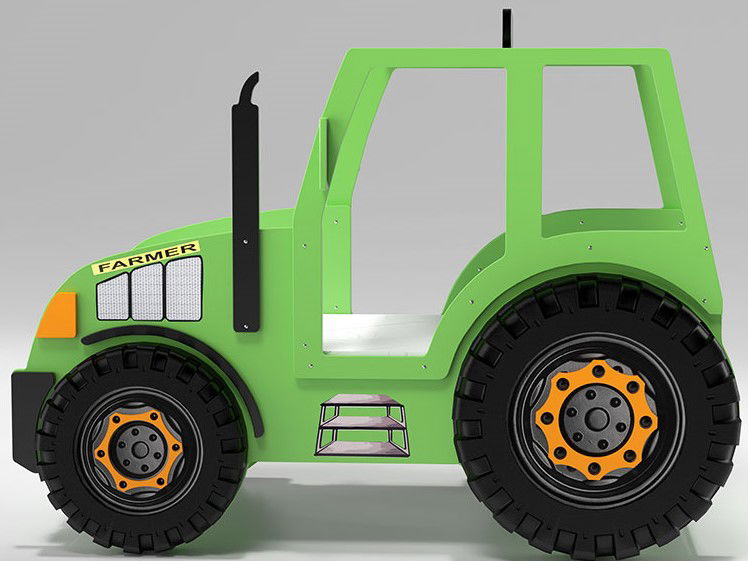 Κρεβάτι παιδικό Tractor-Prasino 3