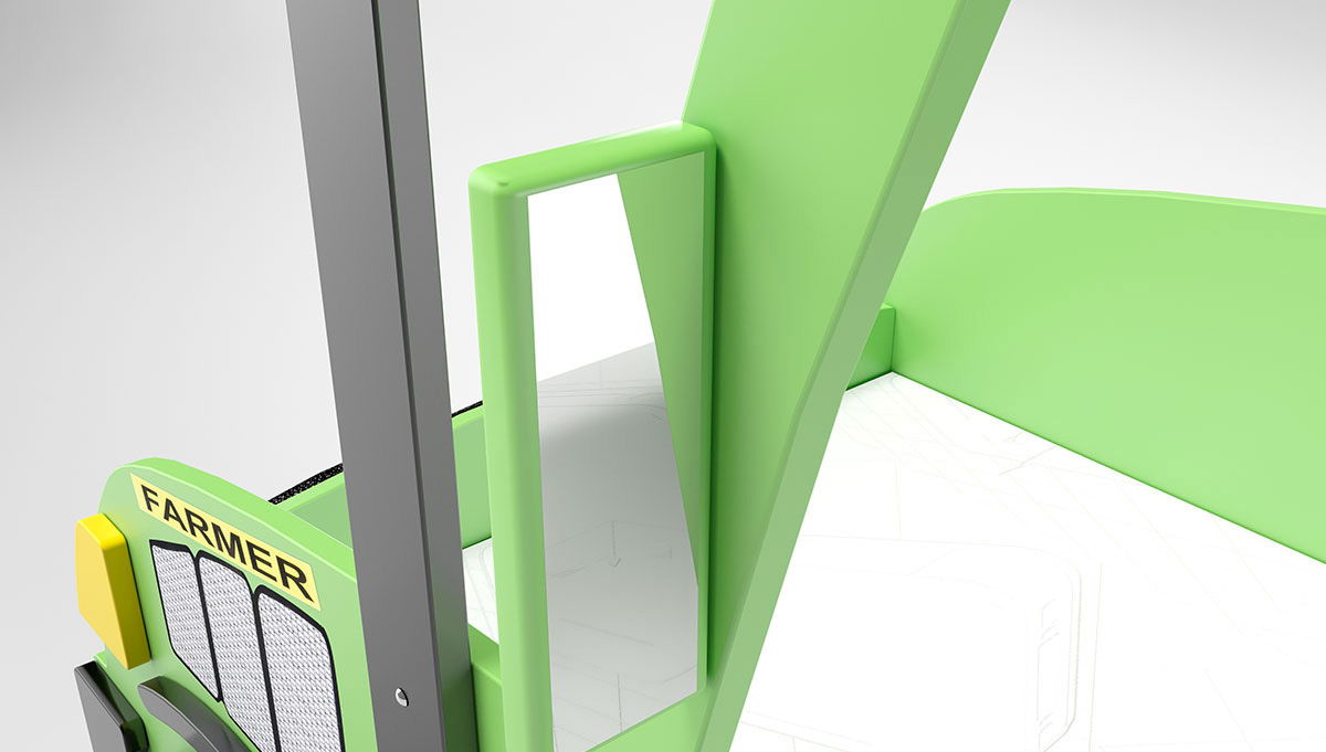 Κρεβάτι παιδικό Tractor-Prasino 4