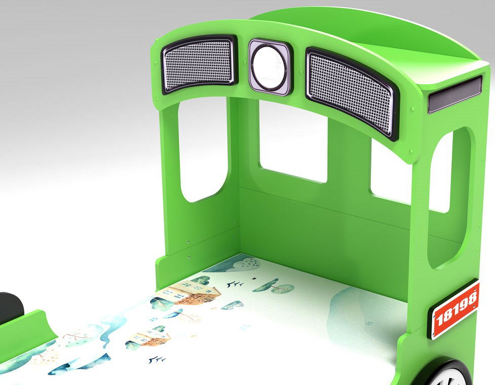 Κρεβάτι παιδικό Lokomotive-Prasino 5