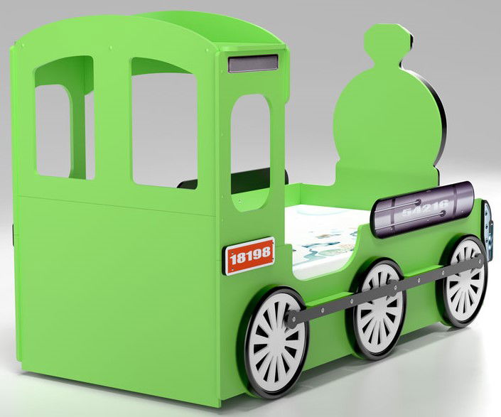 Κρεβάτι παιδικό Lokomotive-Prasino 6