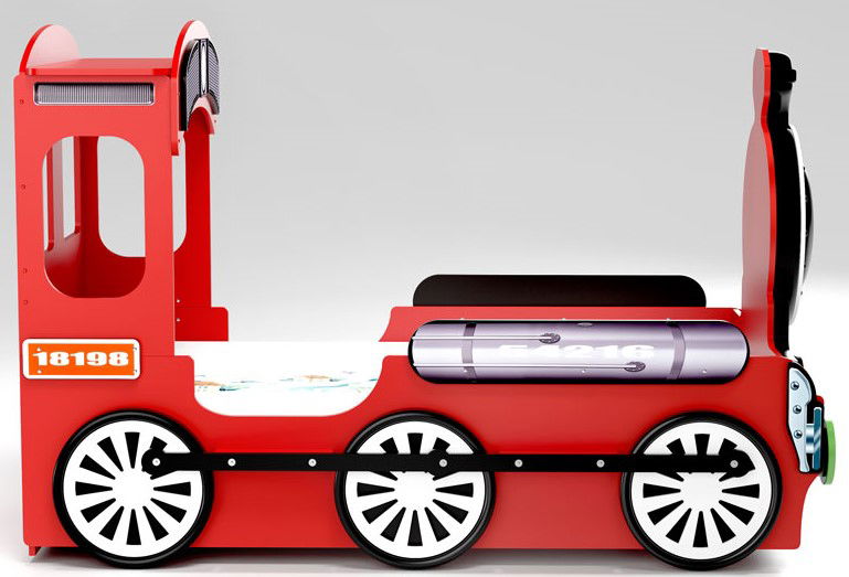 Κρεβάτι παιδικό Lokomotive-Kokkino 2