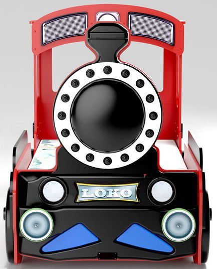 Κρεβάτι παιδικό Lokomotive-Kokkino 3