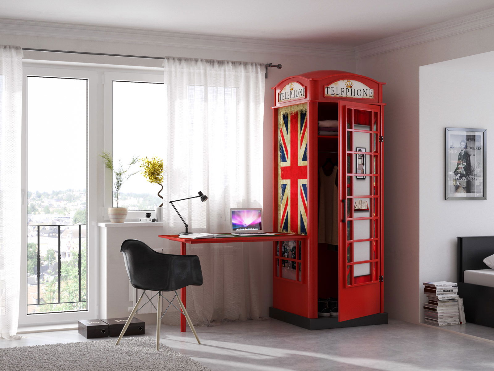 Γραφείο με ντουλάπα Phone Booth 2