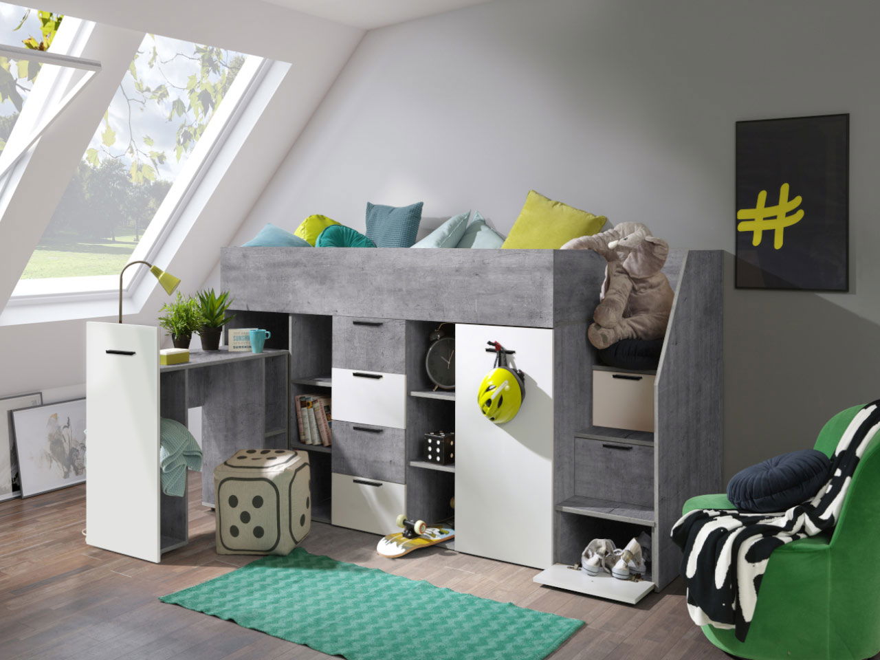 Πολυλειτουργικό κρεβάτι Konkret III 3