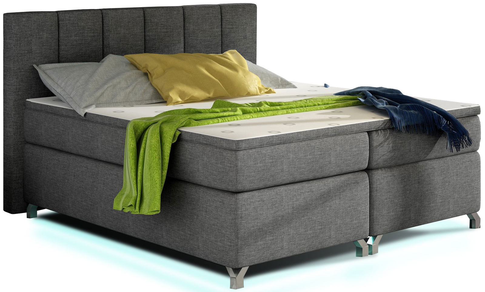 Επενδυμένο κρεβάτι Basel Led 1