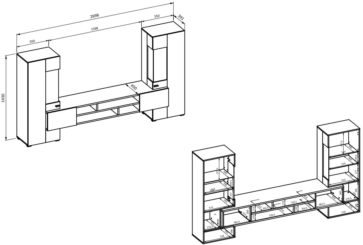 Σύνθετο σαλονιού Bryant 3