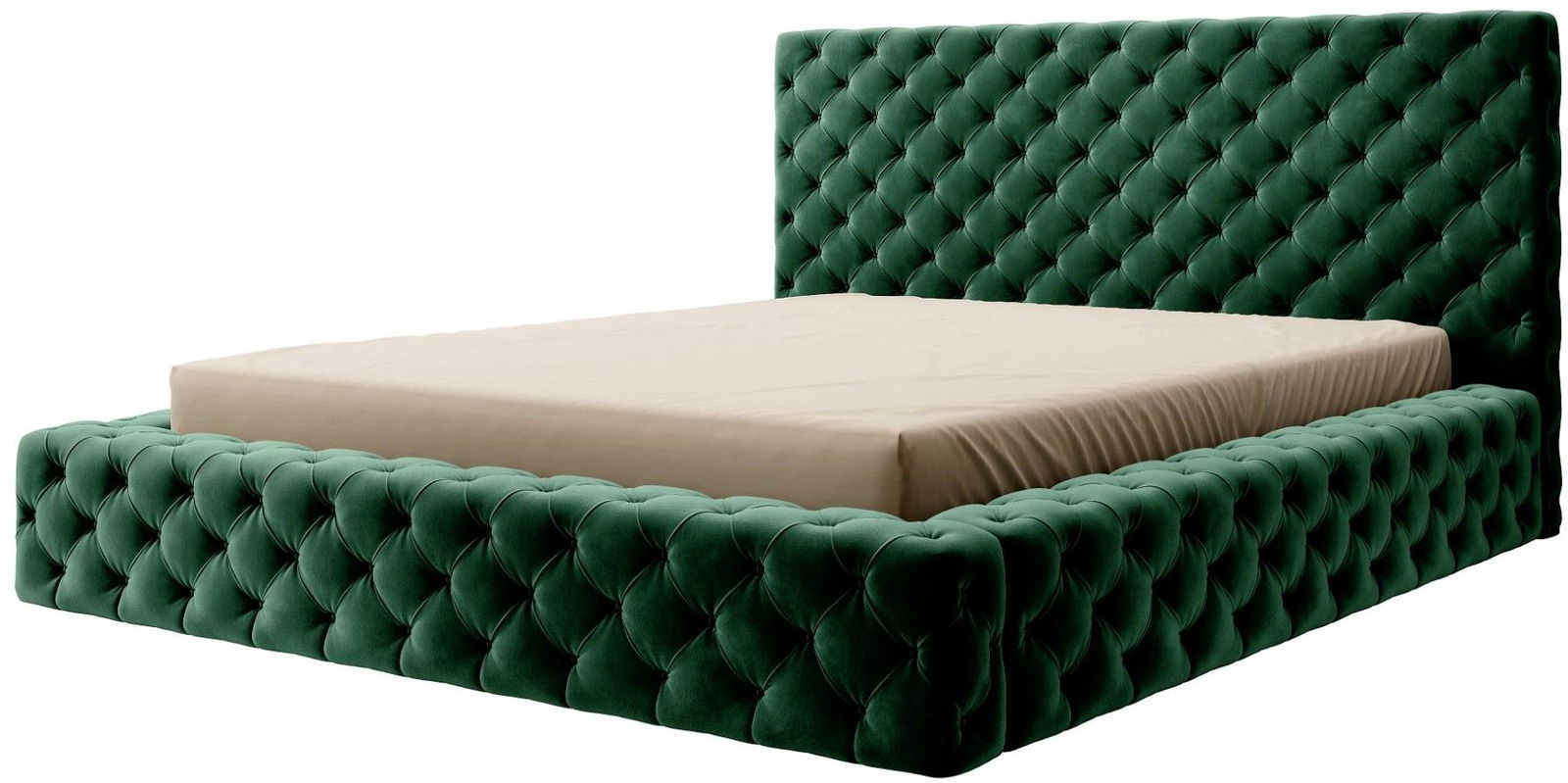 Επενδυμένο κρεβάτι Princce-Prasino-180 x 200 1