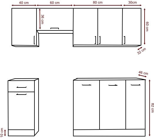 Σύνθεση κουζίνας Eco 2.1-Leuko 3