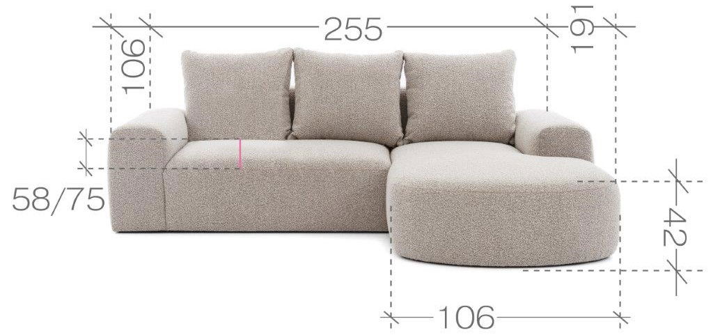 Γωνιακός καναπές Civil S 3