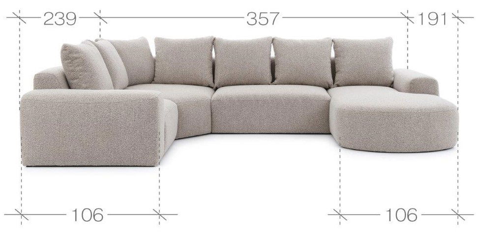 Γωνιακός καναπές Civil L 4