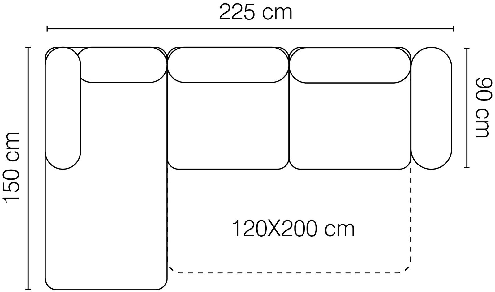 Γωνιακός καναπές Russell S 3