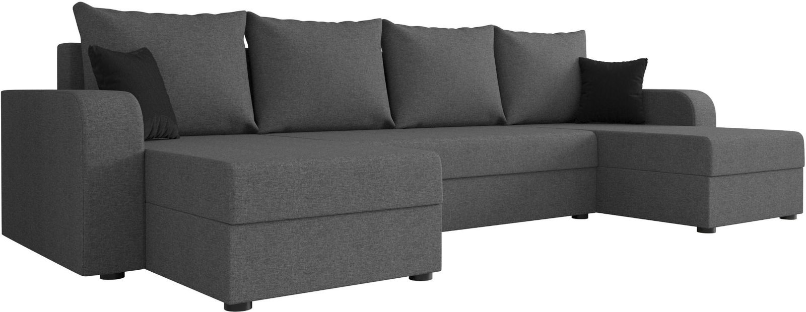 Γωνιακός καναπές Dennis U-Gkri Skouro 1