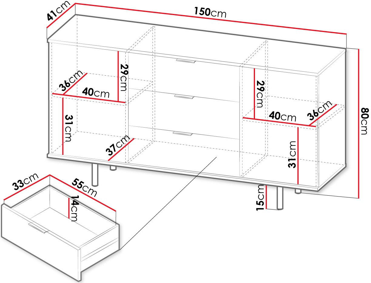 Μπουφές Nubia 3