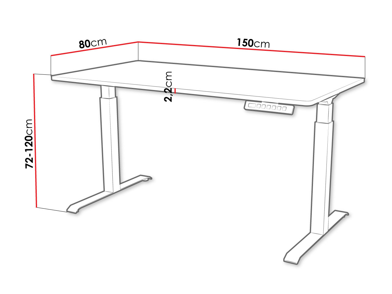 Γραφείο Moon Long 150 3