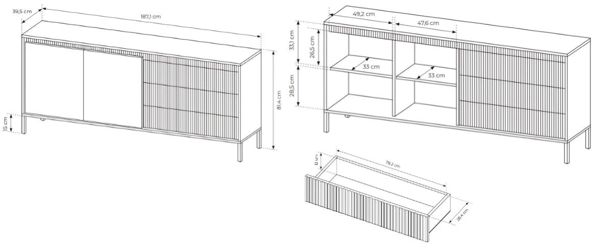 Μπουφές Silvio 2D3S 5
