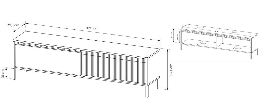 Έπιπλο τηλεόρασης Silvio 2D 6