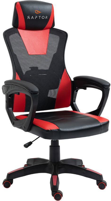 Καρέκλα Gaming Raptor Ace-Kokkino 1