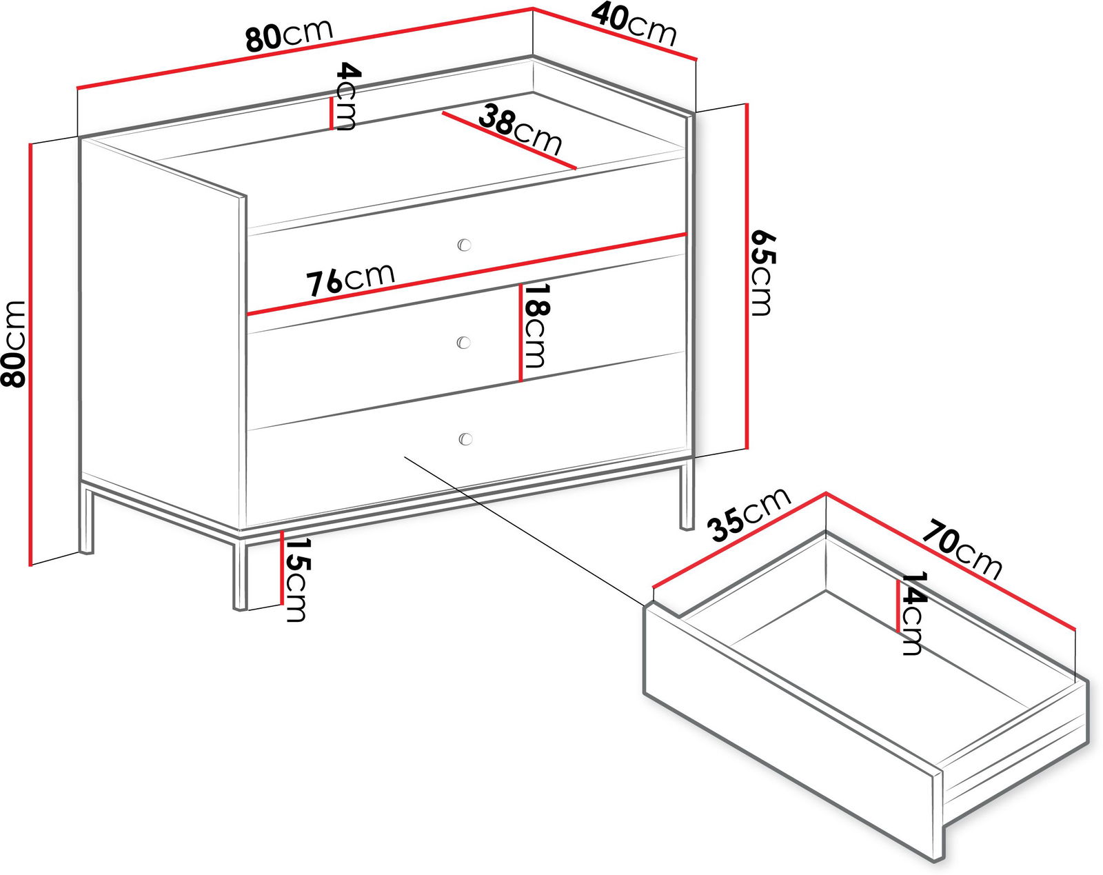 Συρταριέρα Tokirot 3S 3
