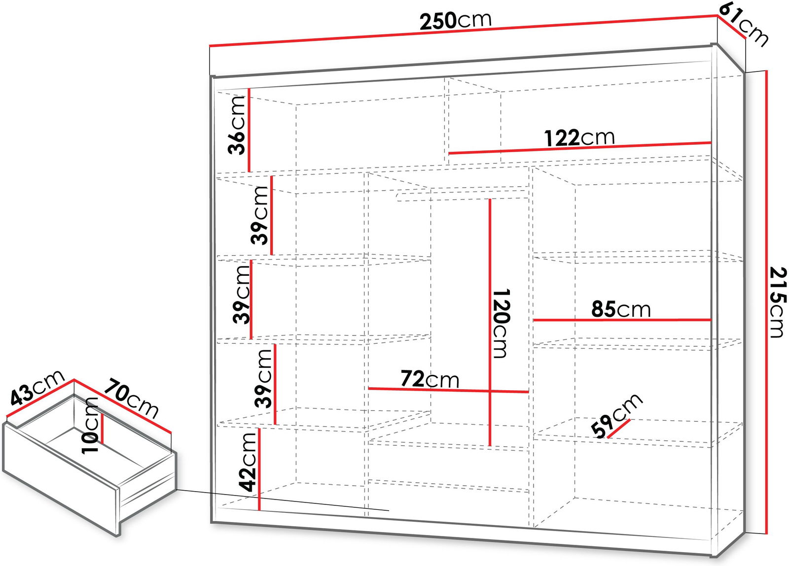 Ντουλάπα συρόμενη Lizbona II 4