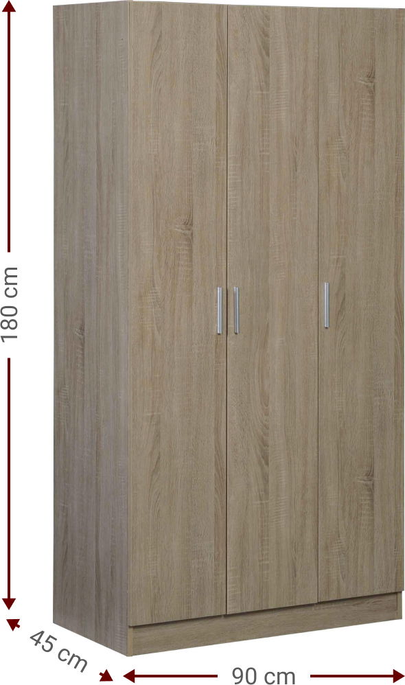 Ντουλάπα Wilson 3D τρίφυλλη 5