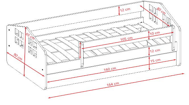 Παιδικό κρεβάτι Kacper-160 x 80 3