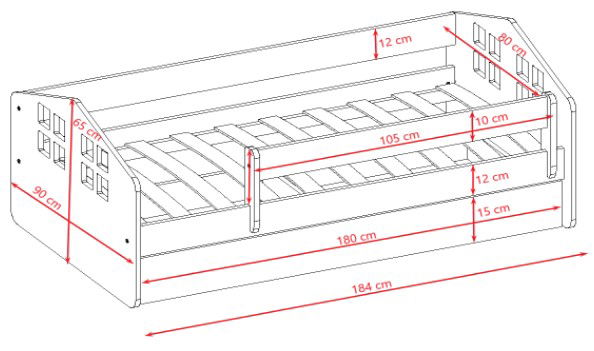 Παιδικό κρεβάτι Kacper-180 x 80 3
