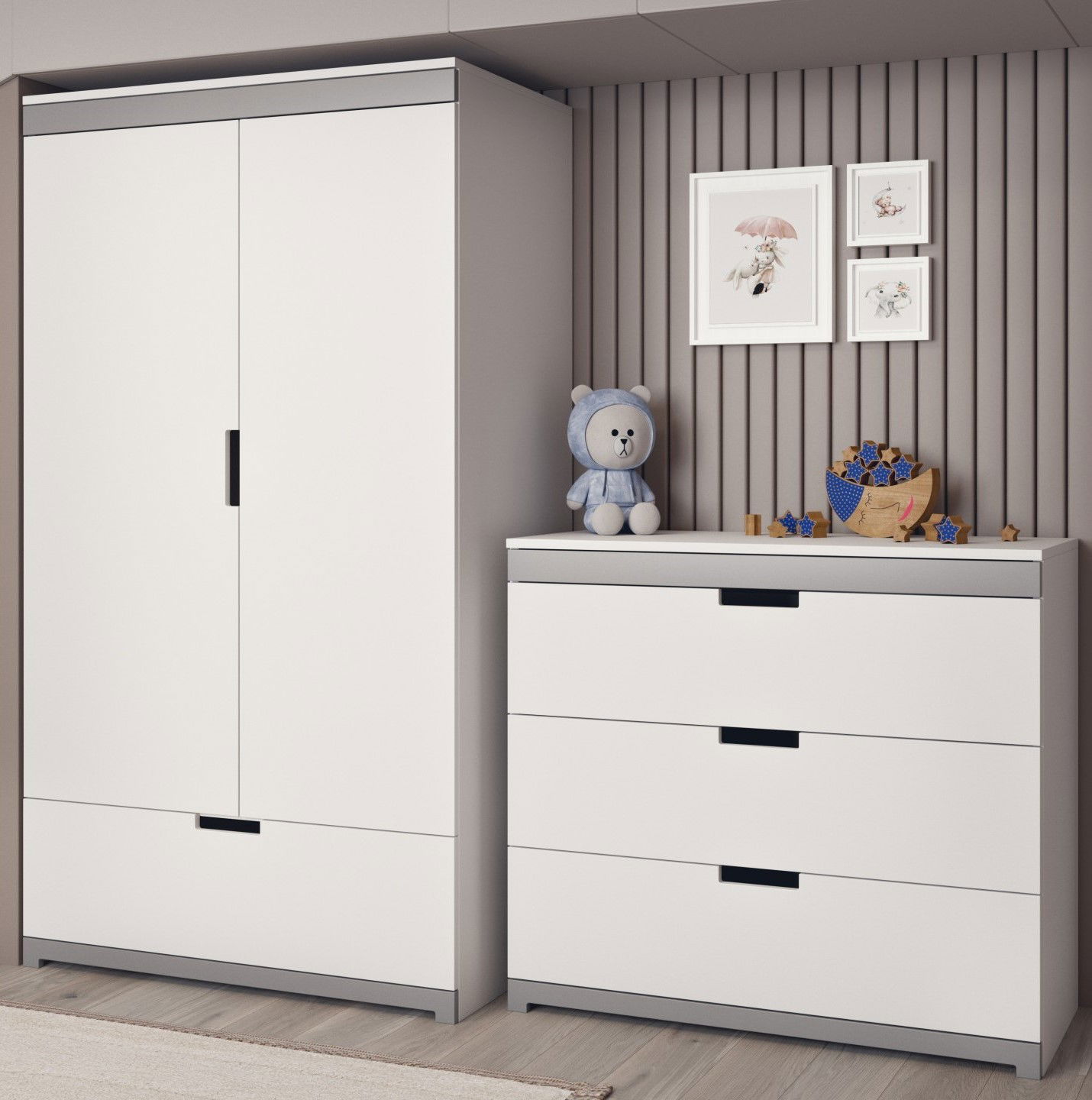 Ντουλάπα Tomi δίφυλλη 2