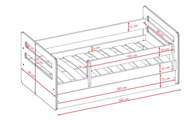 Παιδικό κρεβάτι Tomi-180 x 80 3