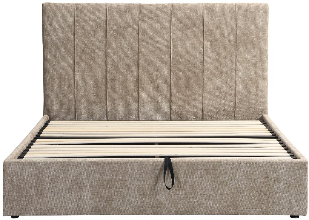 Επενδυμένο κρεβάτι Denzel-Χακί-160x200-Lift-Storage 6