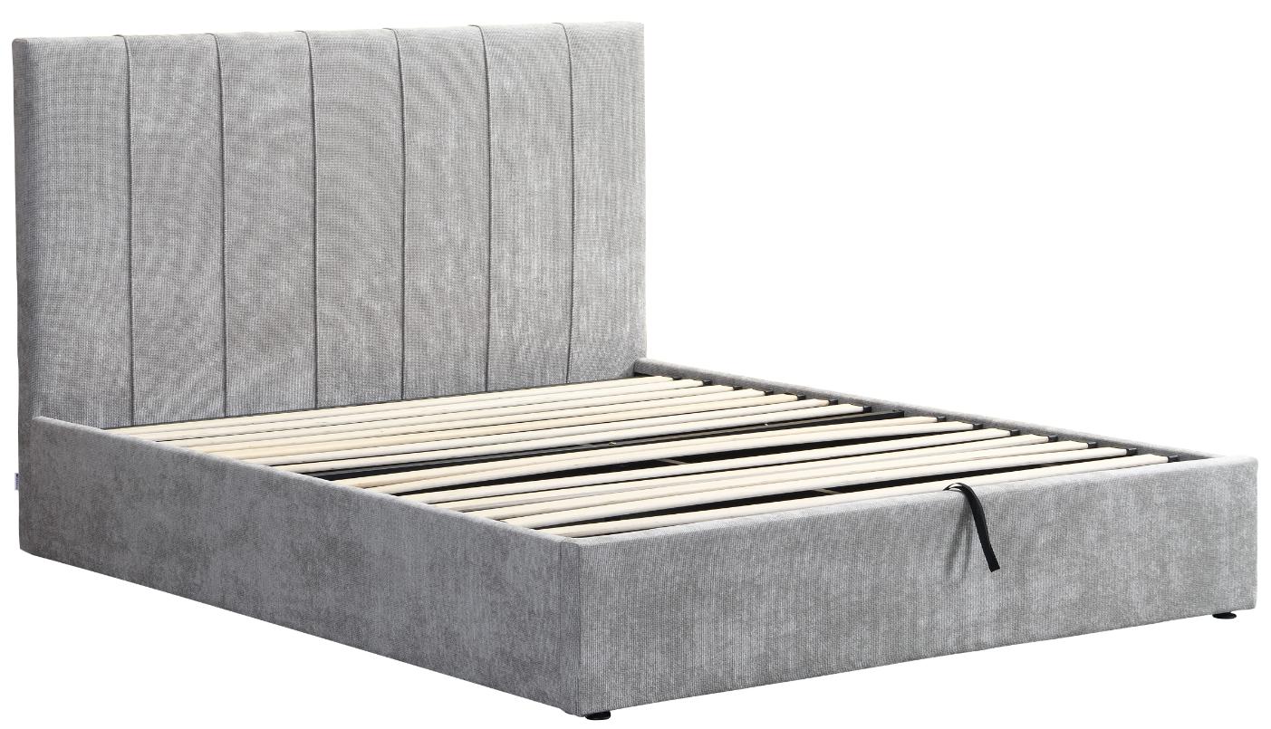 Επενδυμένο κρεβάτι Denzel-Γκρι-160x200-Lift-Storage 5