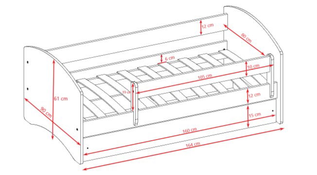 Παιδικό κρεβάτι Babydreams-Roz-160 x 80 3