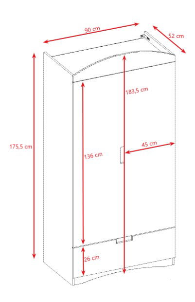 Ντουλάπα Classic δίφυλλη 3