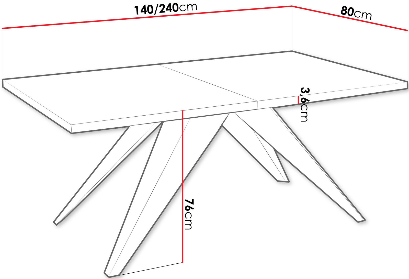 Επεκτεινόμενο Τραπέζι  Vento 3