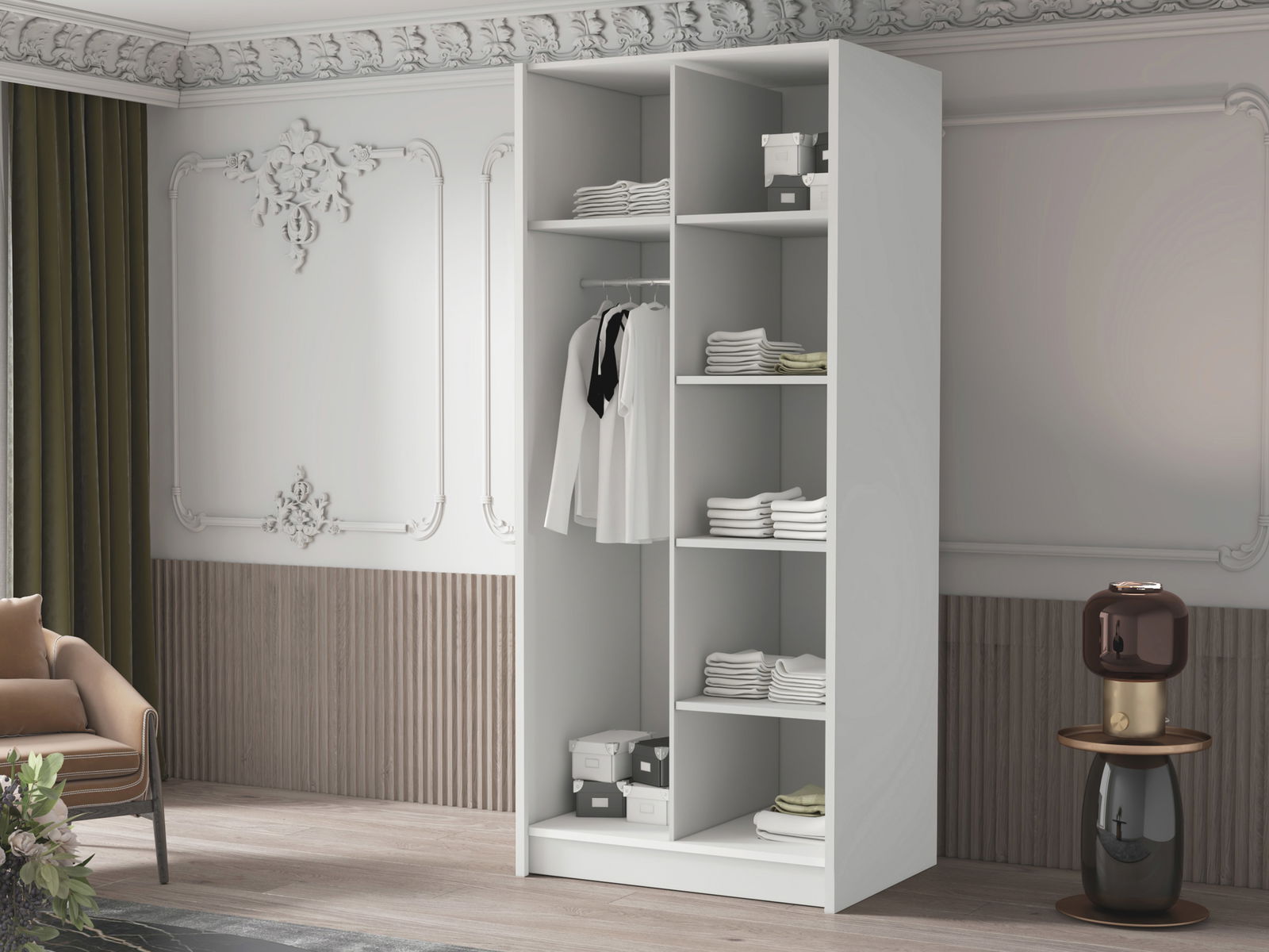 Ντουλάπα Bono Δύφυλλη 4