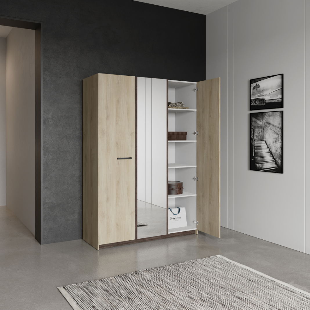 Ντουλάπα Winston τρίφυλλη 3