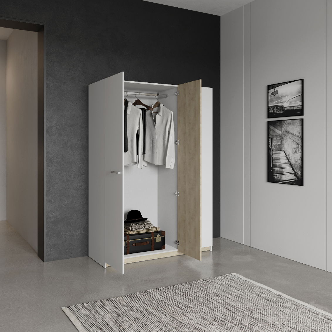 Ντουλάπα Winston τρίφυλλη 6