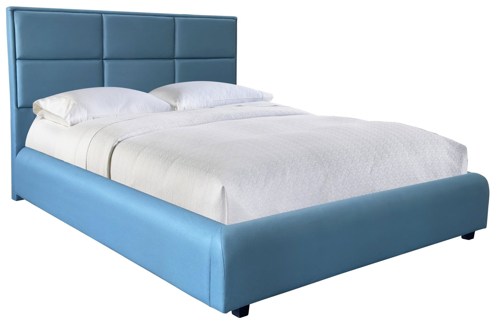 Επενδυμένο κρεβάτι Karen-Petrol 1